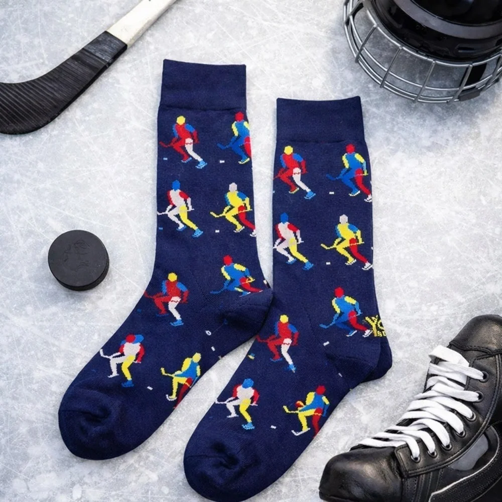 Men's Yo Sox Size 7-12 Navy Ice Hockey Player New with Tags